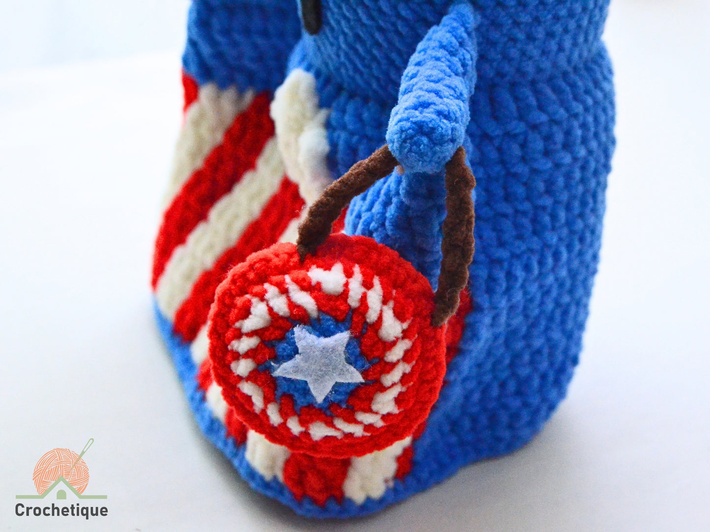 Star-Spangled Ghost Shield Crochet Pattern
