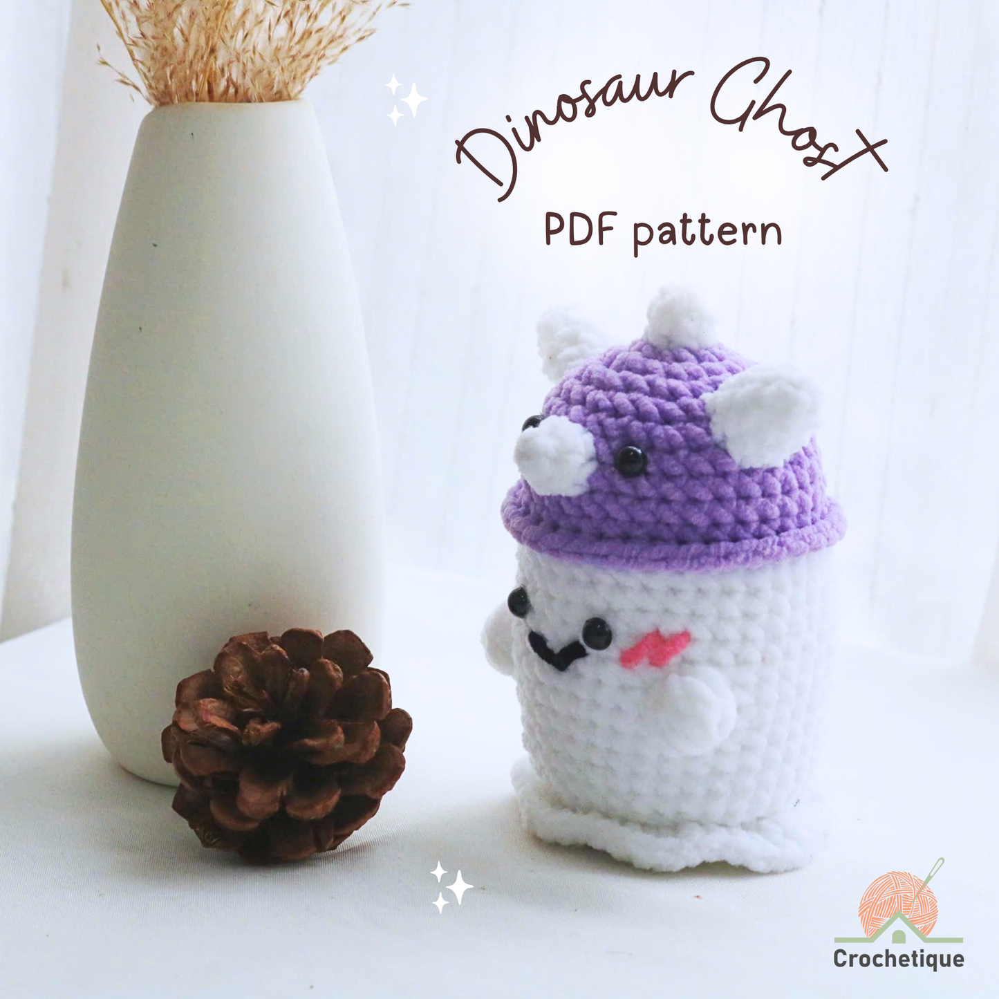 Dinosaur Ghost Crochet Pattern 7 in 1 PDF