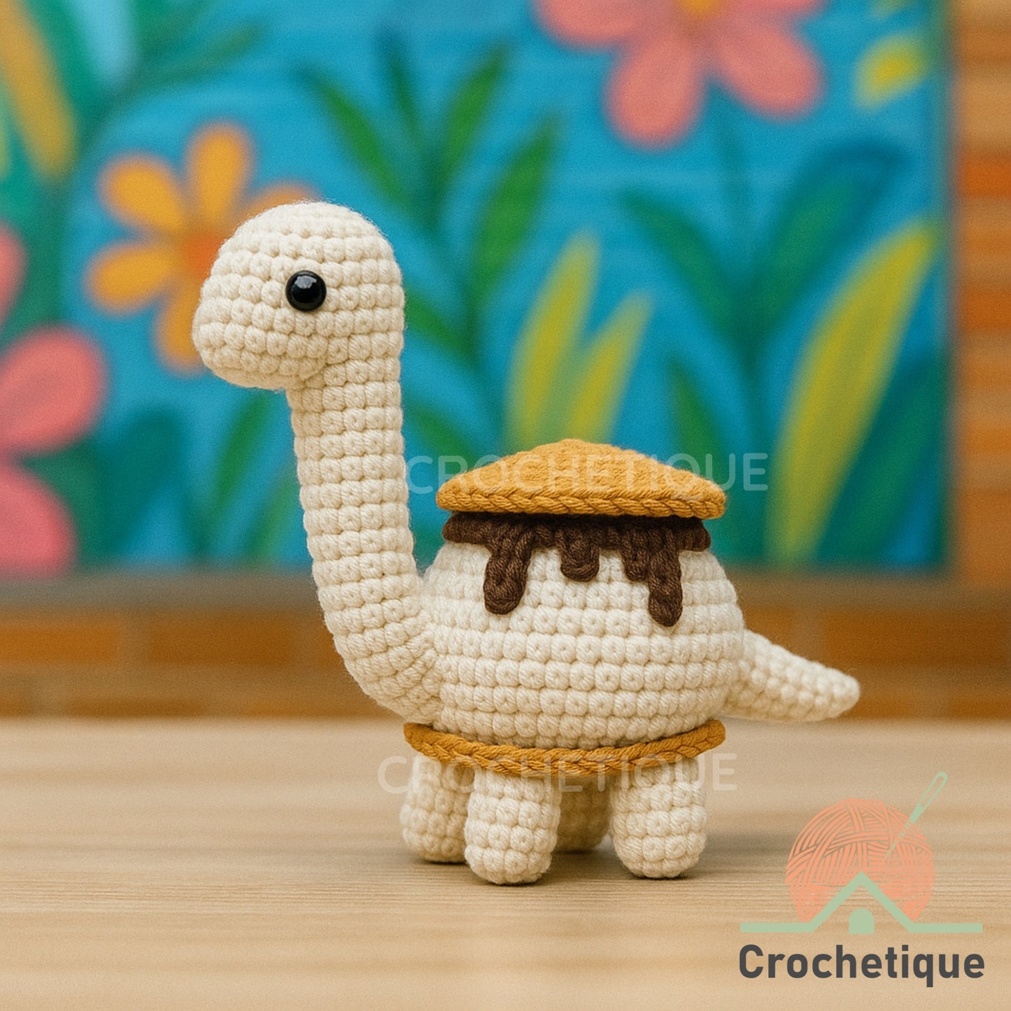 S'mores Brontosaurus Crochet Pattern