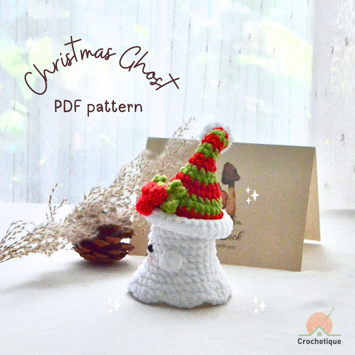 Christmas Ghost Crochet Pattern Bundle 6 in 1 PDF