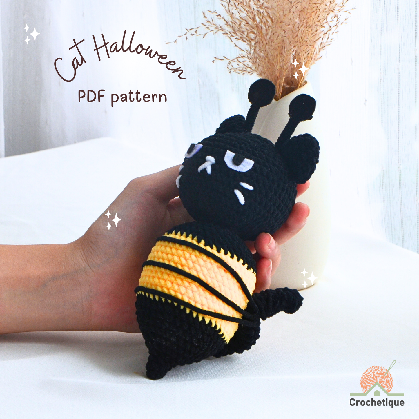 Halloween Cat Crochet Pattern Bundle 3 in 1 PDF