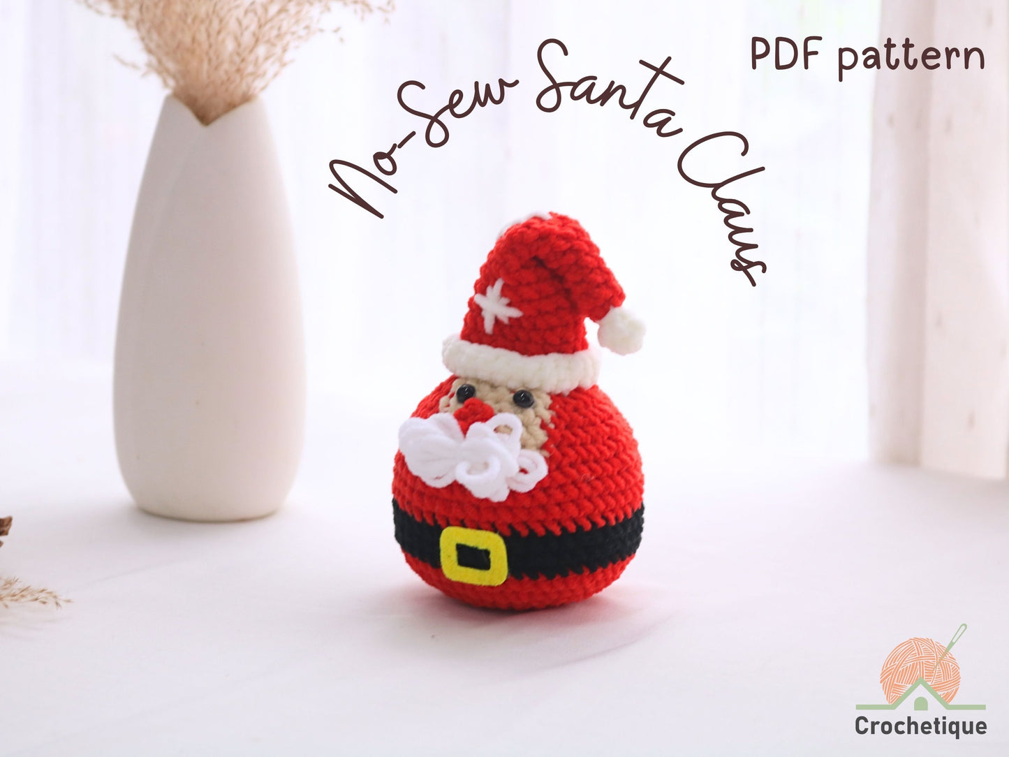 No-Sew Santa Claus Amigurumi Crochet Pattern