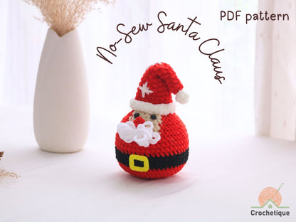 No-Sew Santa Claus Amigurumi Crochet Pattern