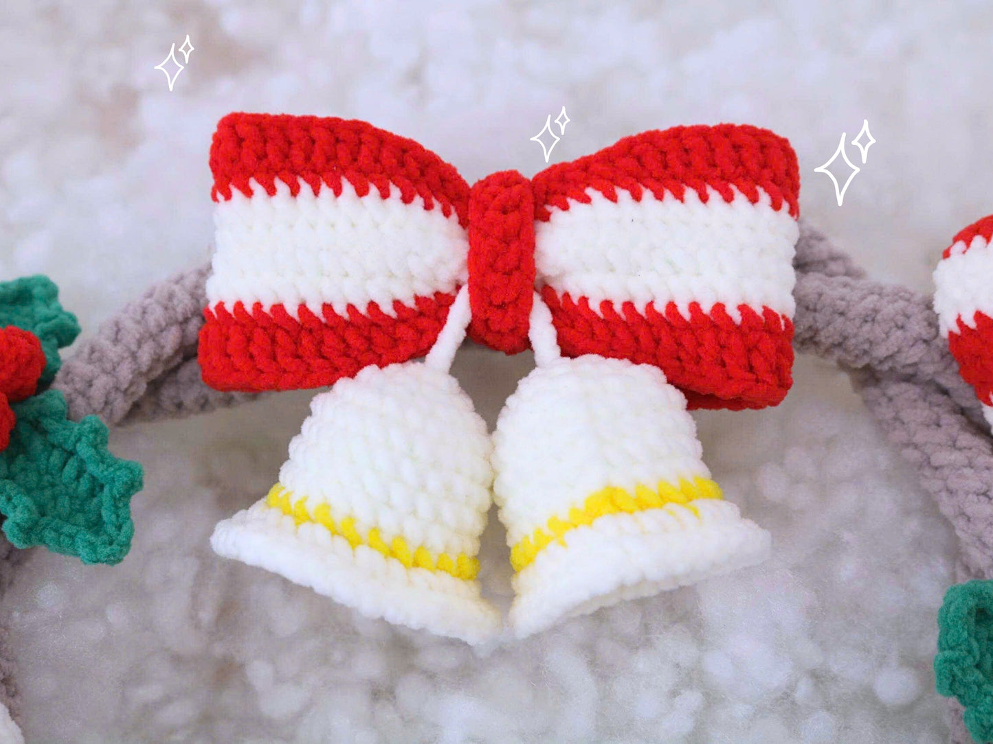 Crochet Cat Christmas Wreath, Festive Hanger Crochet Pattern