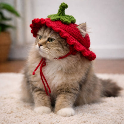 Strawberry Cat Hat Pattern