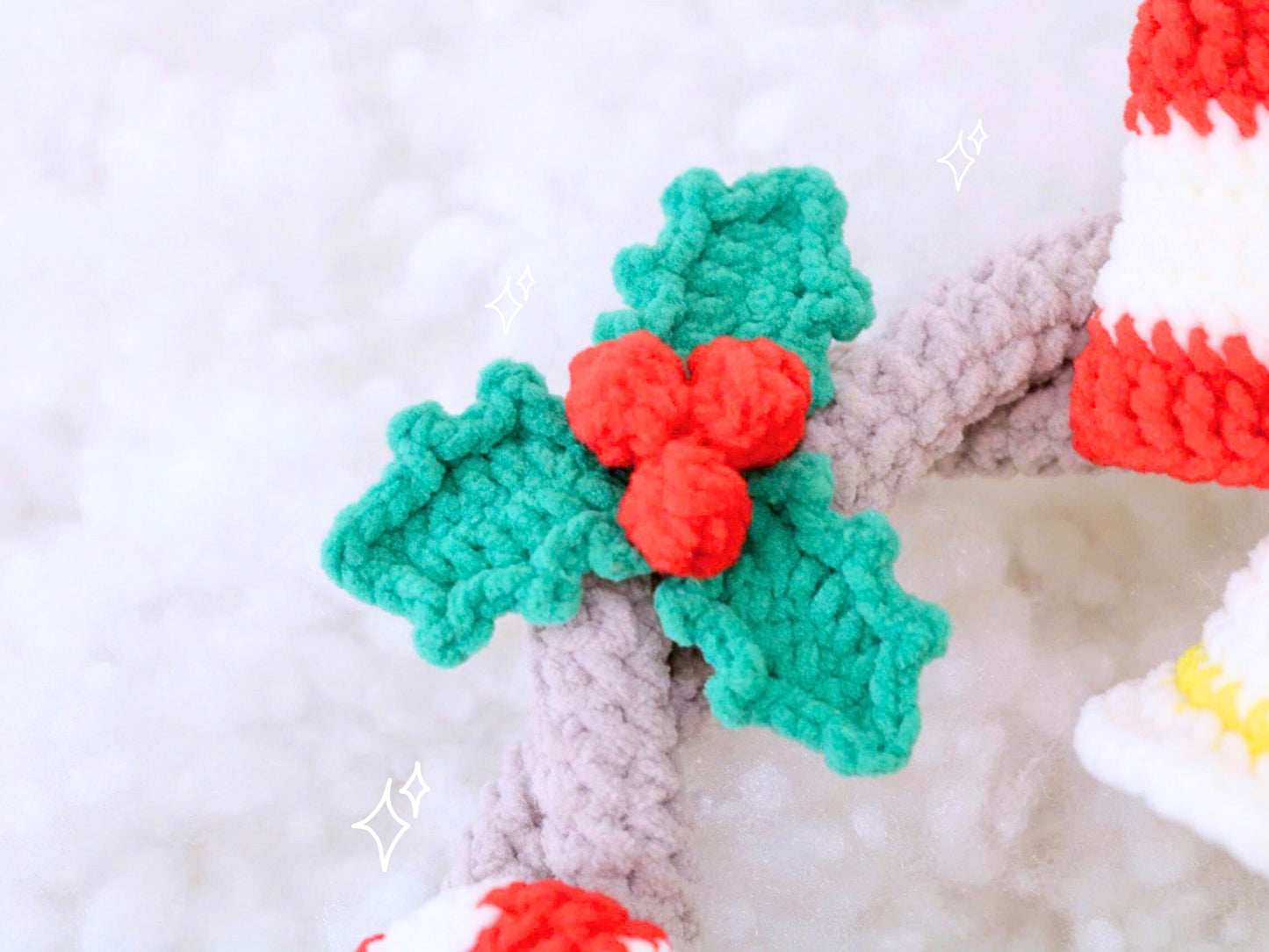 Crochet Cat Christmas Wreath, Festive Hanger Crochet Pattern