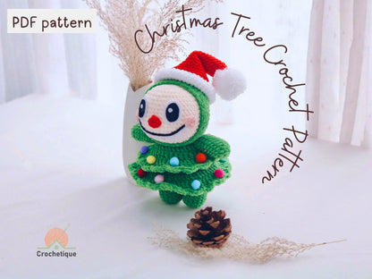 Christmas Tree Bunny Crochet Pattern, Cute Bunny Christmas Amigurumi