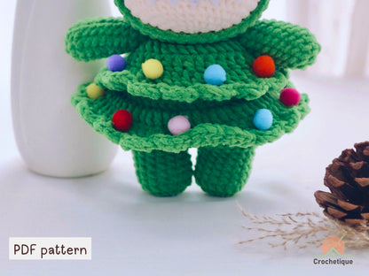 Christmas Tree Bunny Crochet Pattern, Cute Bunny Christmas Amigurumi