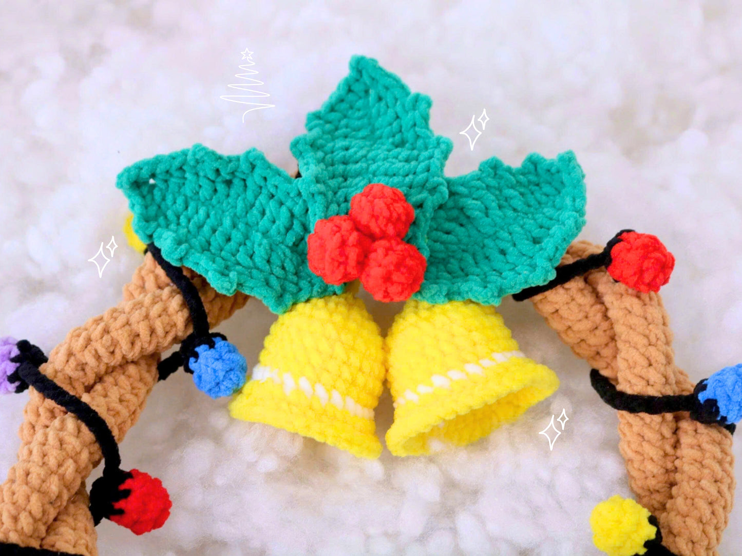 Crochet Dachshund Christmas Wreath, Festive Hanger Crochet Pattern