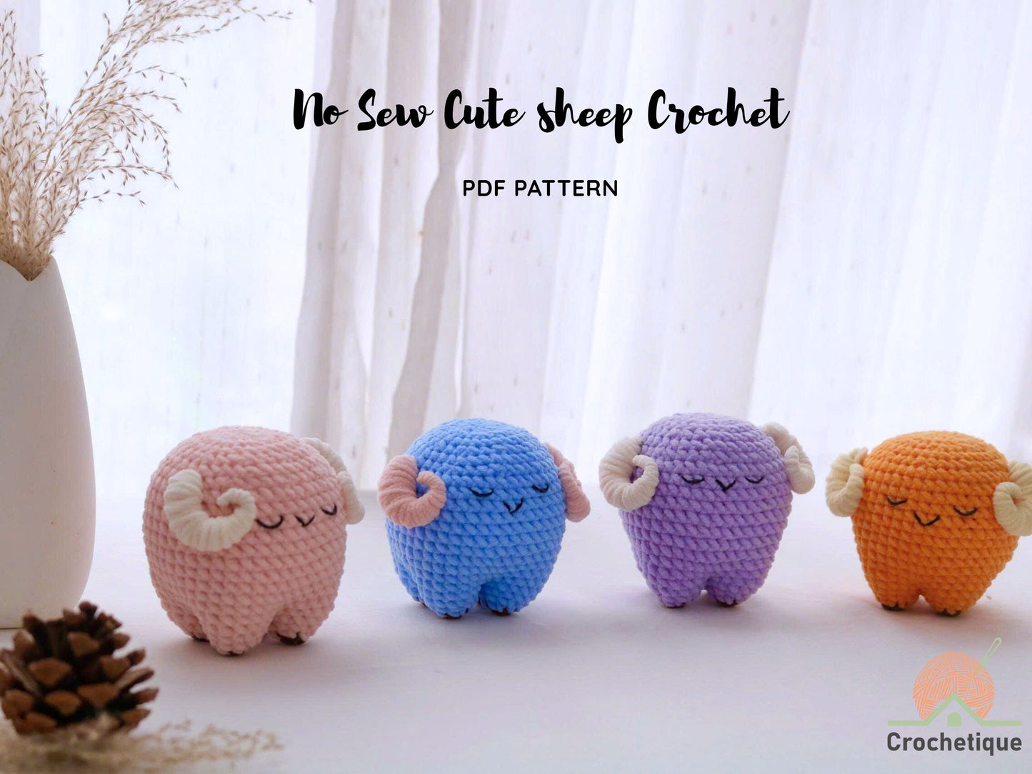No Sew Sheep Crochet Plushies Pattern