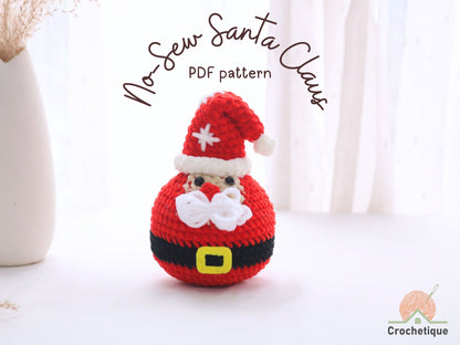 No-Sew Santa Claus Amigurumi Crochet Pattern