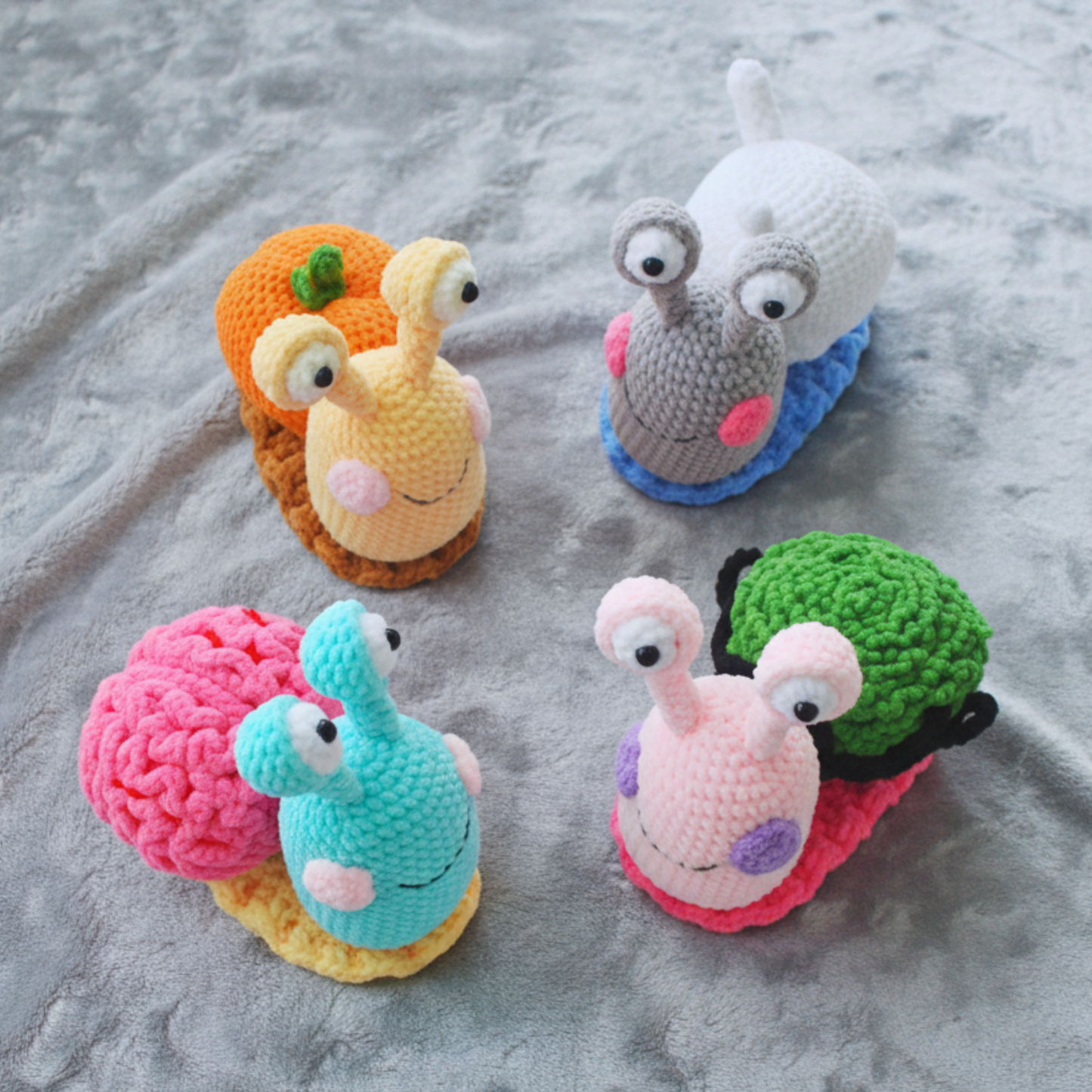 4 in 1 Halloween Snail Crochet Pattern