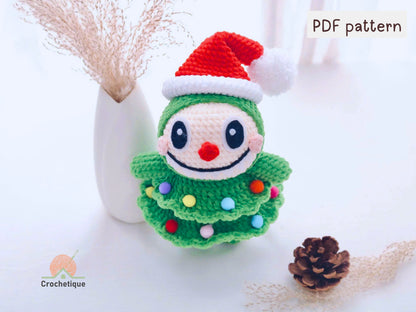 Christmas Tree Bunny Crochet Pattern, Cute Bunny Christmas Amigurumi