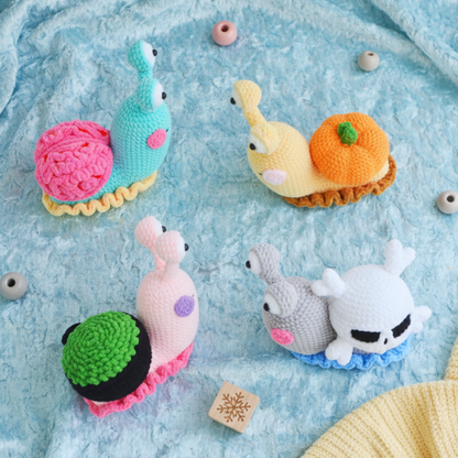 4 in 1 Halloween Snail Crochet Pattern