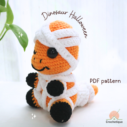 Dinosaur Halloween Crochet Pattern 4 in 1 PDF