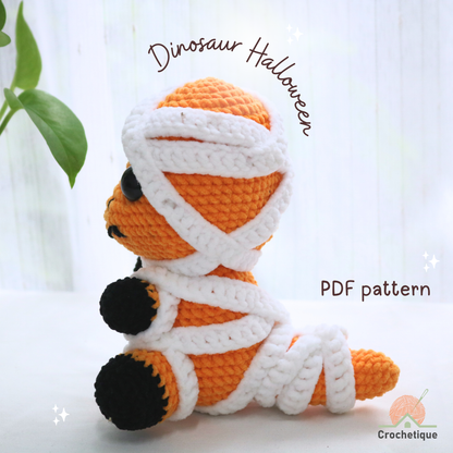 Dinosaur Halloween Crochet Pattern 4 in 1 PDF