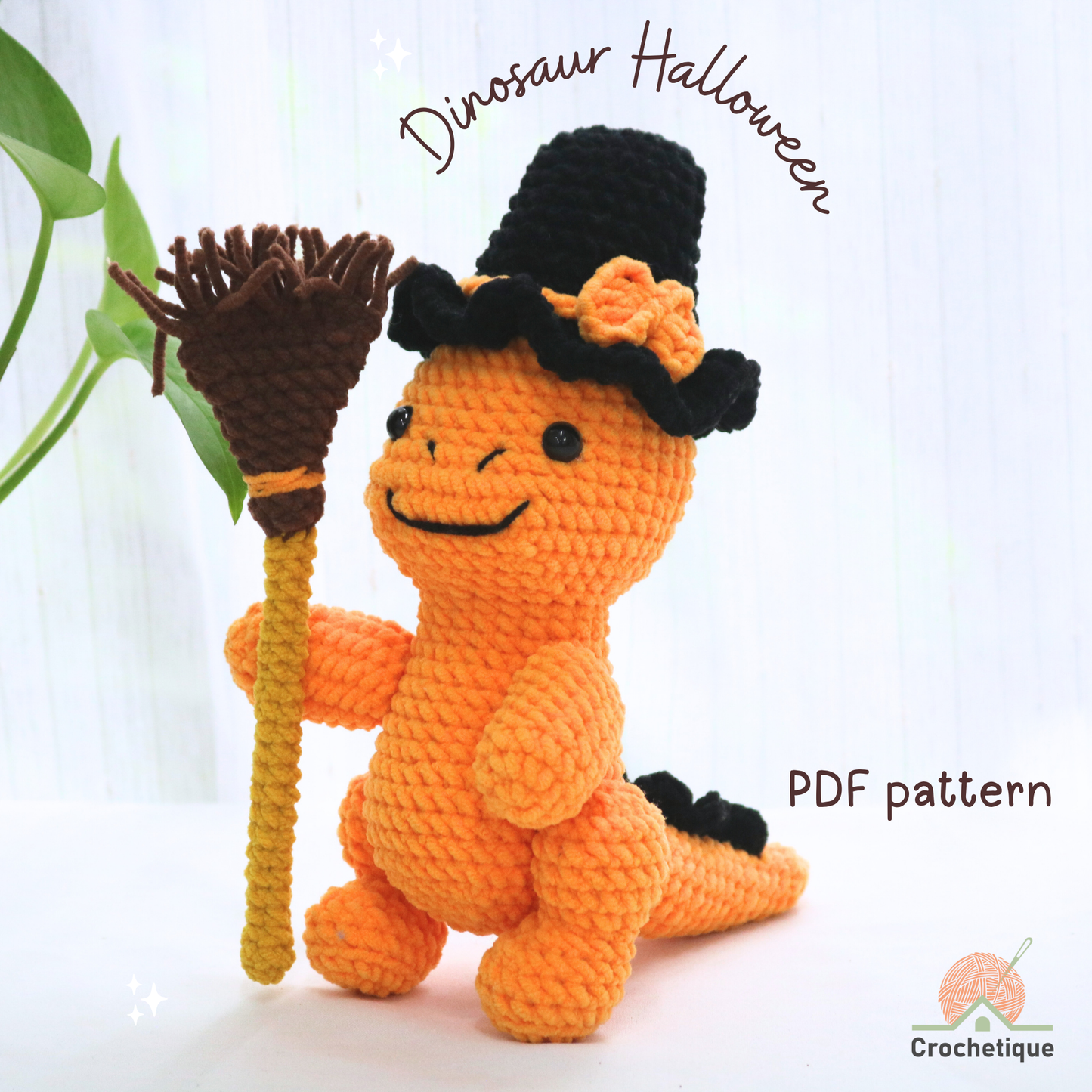 Dinosaur Halloween Crochet Pattern 4 in 1 PDF