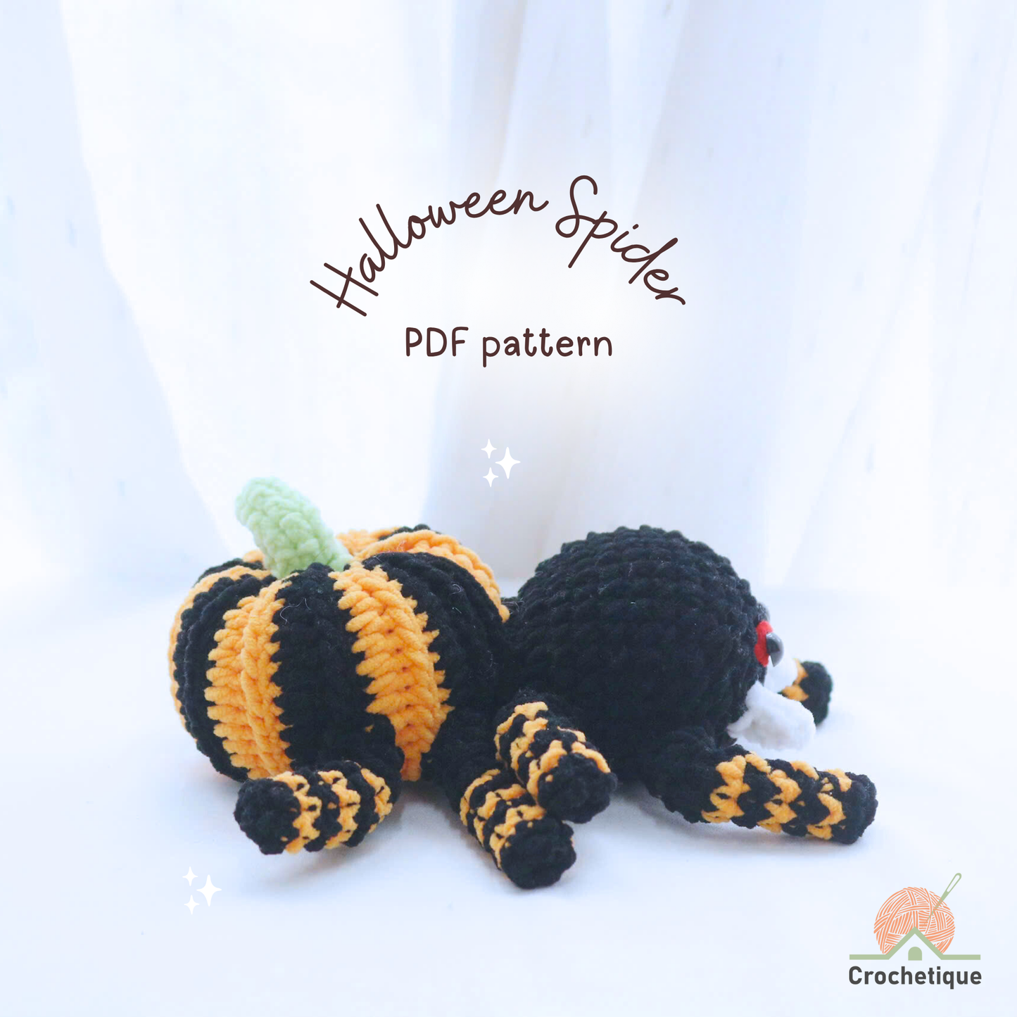 Halloween Spider Crochet Pattern 6 in 1 PDF