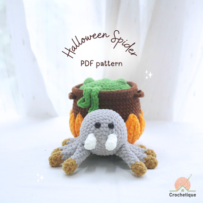 Halloween Spider Crochet Pattern 6 in 1 PDF