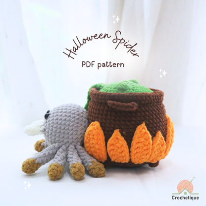 Halloween Spider Crochet Pattern 6 in 1 PDF