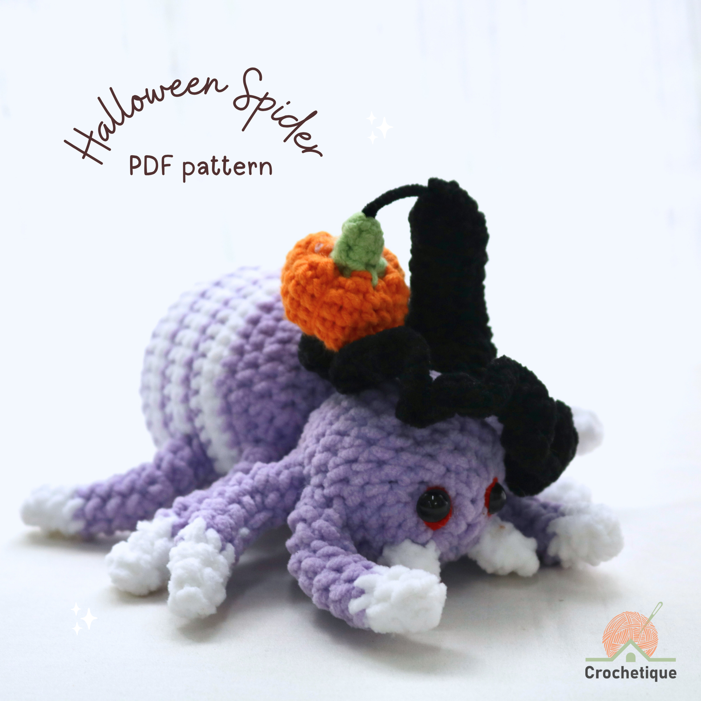 Halloween Spider Crochet Pattern 6 in 1 PDF
