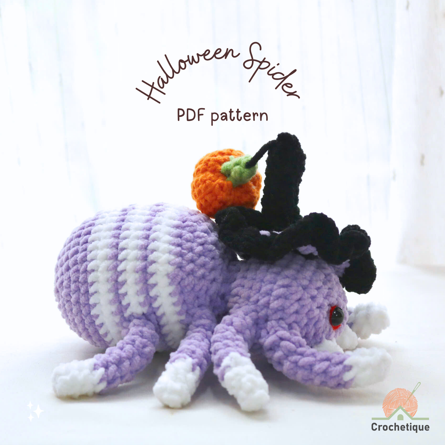 Halloween Spider Crochet Pattern 6 in 1 PDF