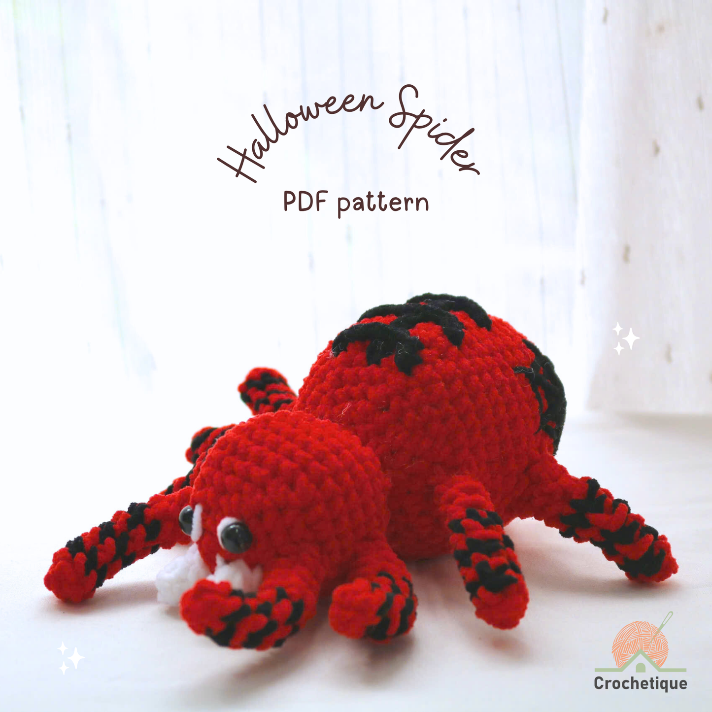Halloween Spider Crochet Pattern 6 in 1 PDF