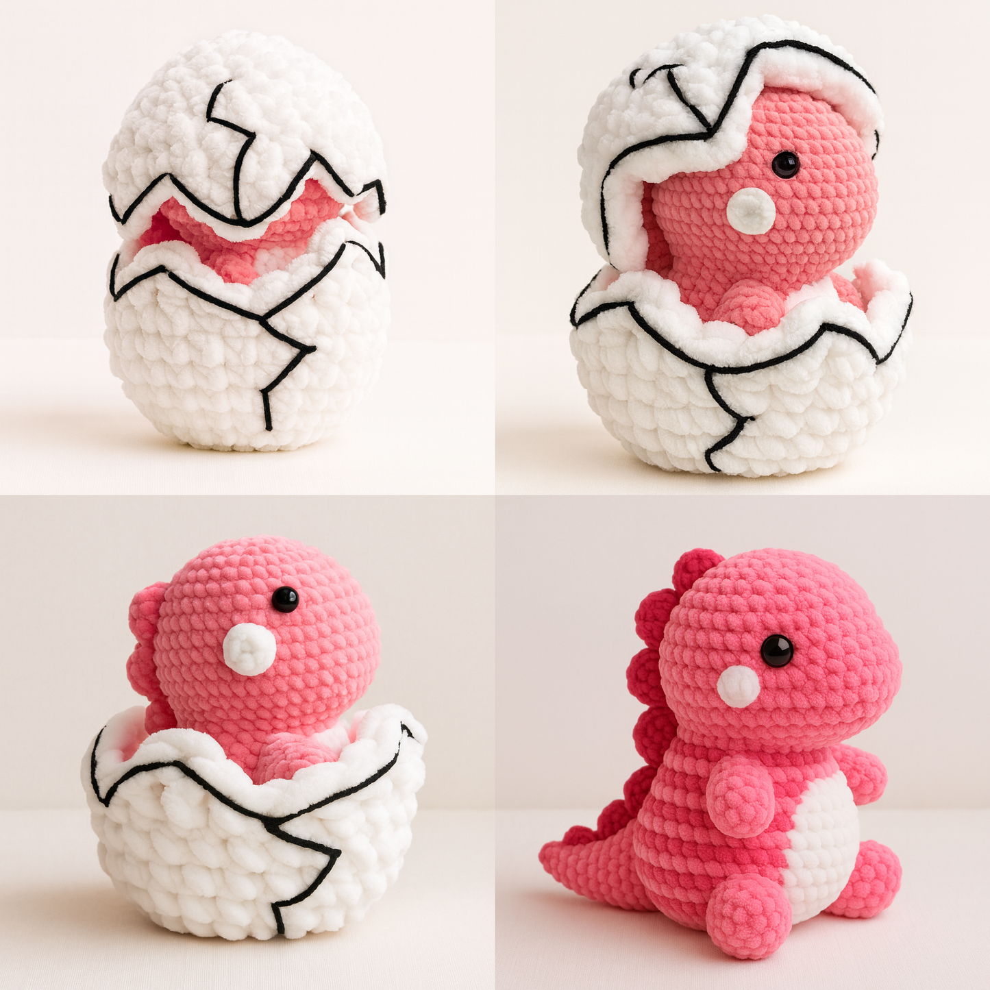 Baby Dinosaur Hatching Egg Crochet Pattern