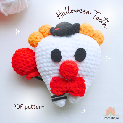Halloween Tooth Crochet Pattern 8 in 1 PDF