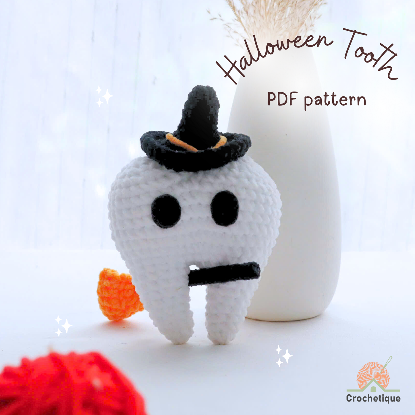Halloween Tooth Crochet Pattern 8 in 1 PDF