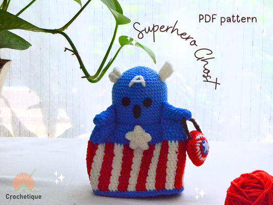 Star-Spangled Ghost Shield Crochet Pattern