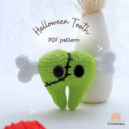 Halloween Tooth Crochet Pattern 8 in 1 PDF