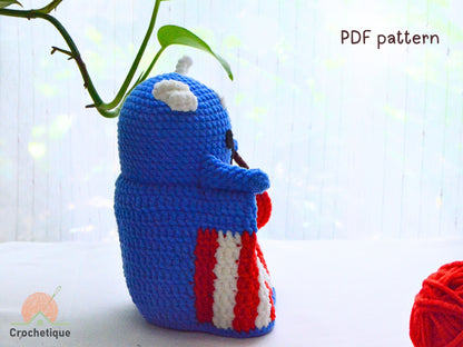 Star-Spangled Ghost Shield Crochet Pattern