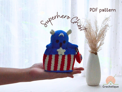 Star-Spangled Ghost Shield Crochet Pattern