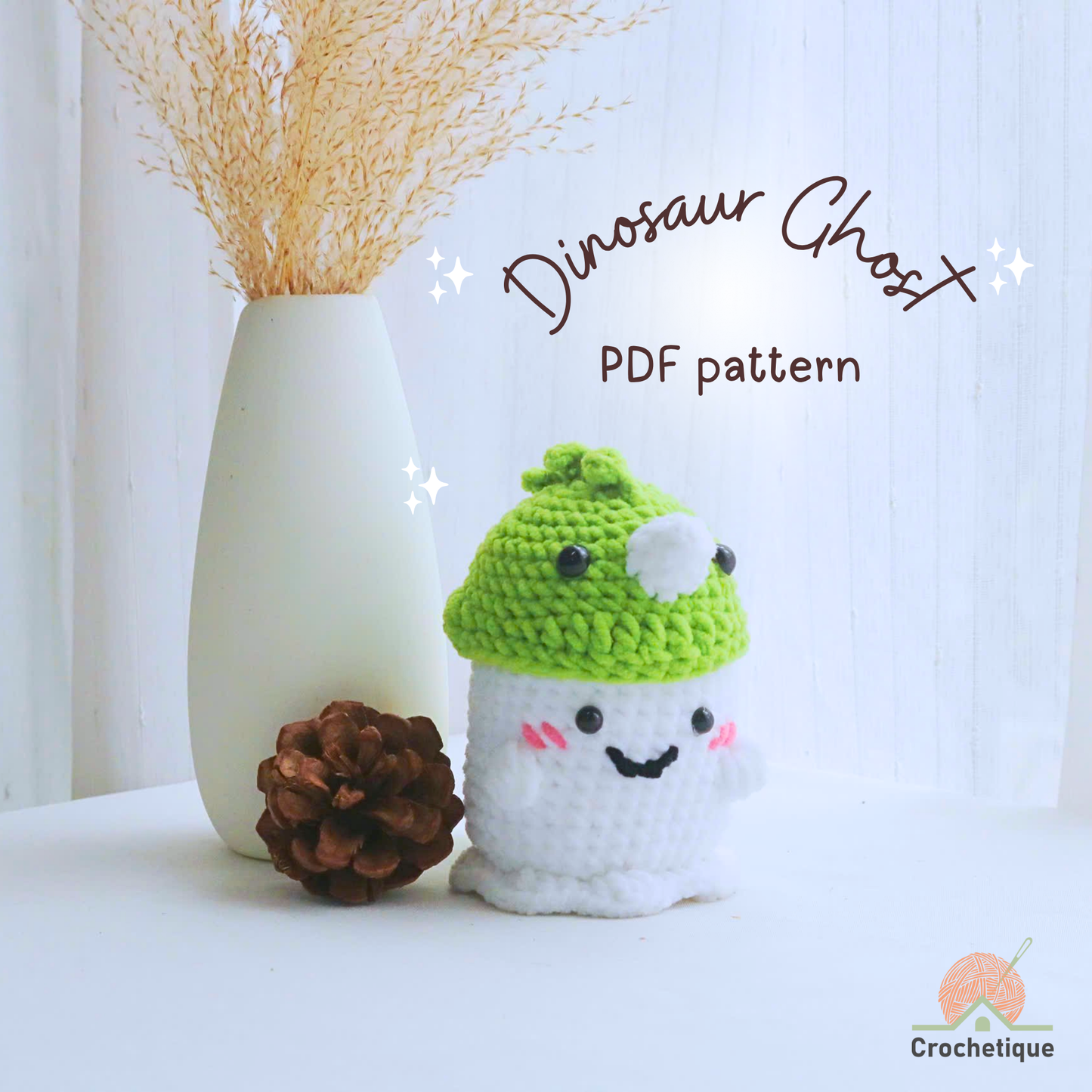 Dinosaur Ghost Crochet Pattern 7 in 1 PDF
