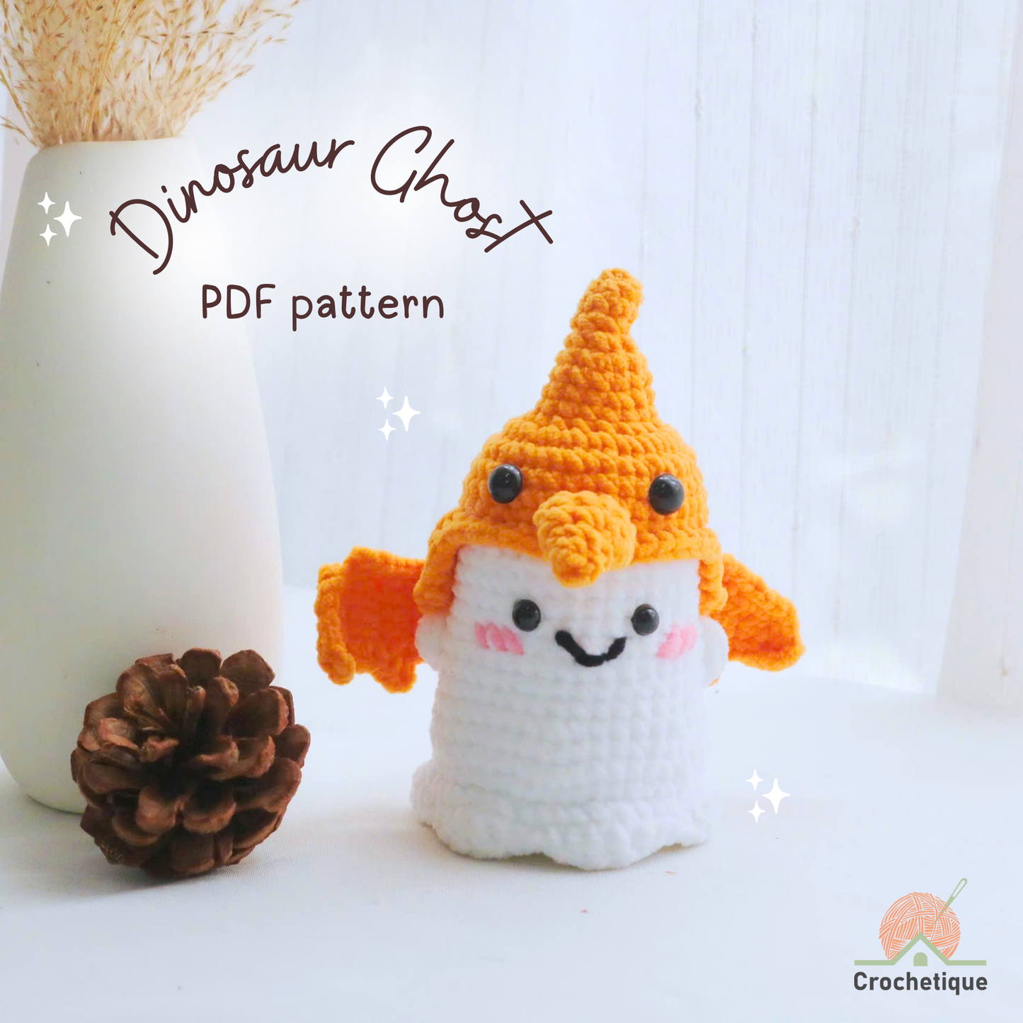 Dinosaur Ghost Crochet Pattern 7 in 1 PDF