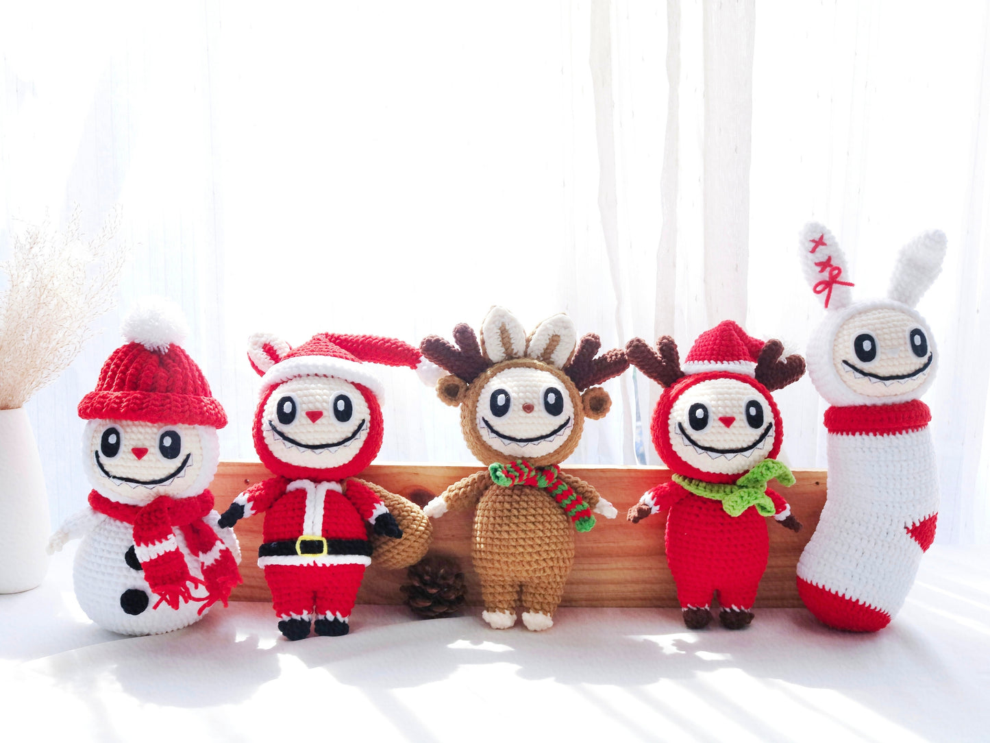 Bunny Christmas Crochet Pattern, 5 in 1 Christmas Amigurumi Rabbit