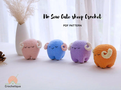 No Sew Sheep Crochet Plushies Pattern