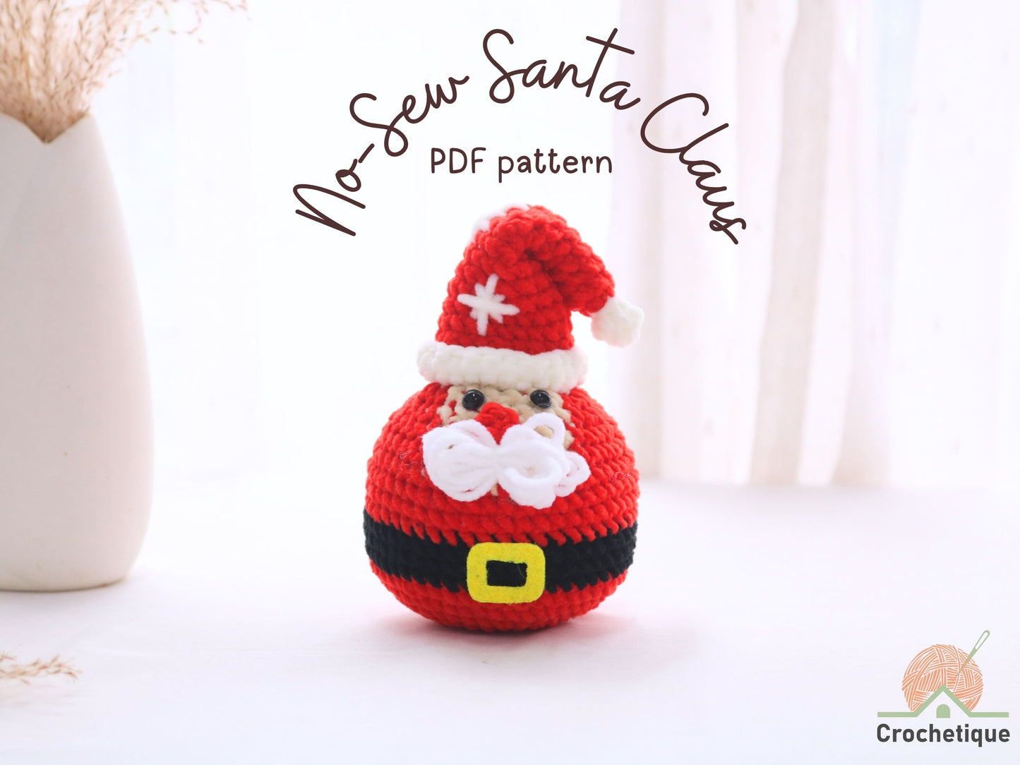 No-Sew Santa Claus Amigurumi Crochet Pattern