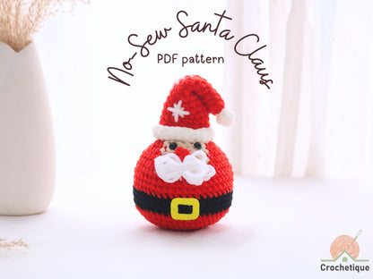 No-Sew Santa Claus Amigurumi Crochet Pattern