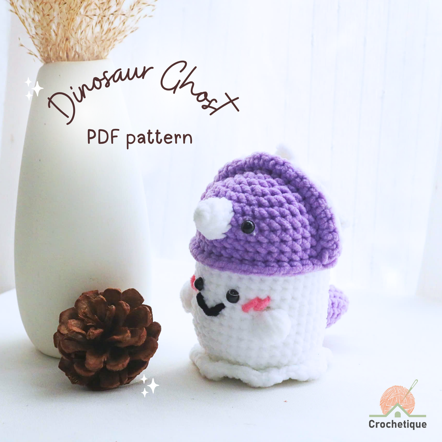Dinosaur Ghost Crochet Pattern 7 in 1 PDF