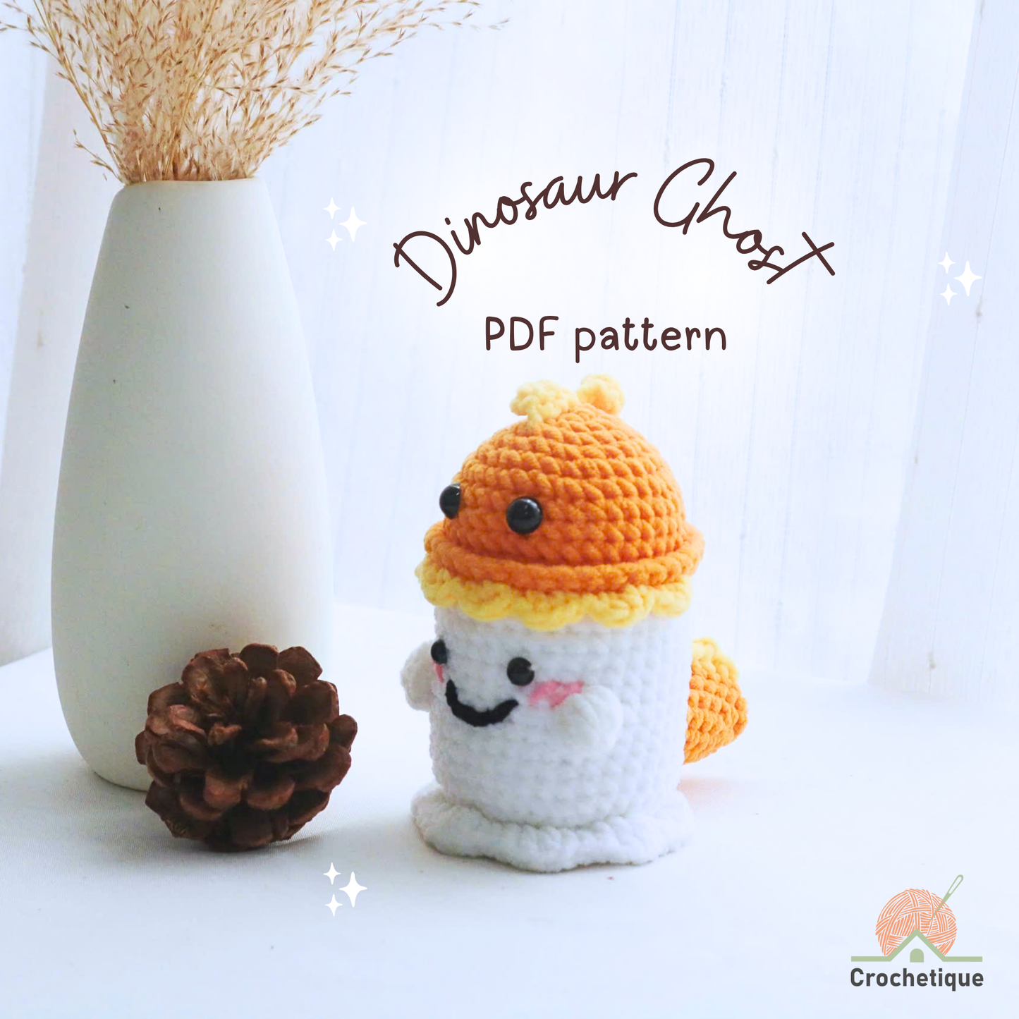 Dinosaur Ghost Crochet Pattern 7 in 1 PDF