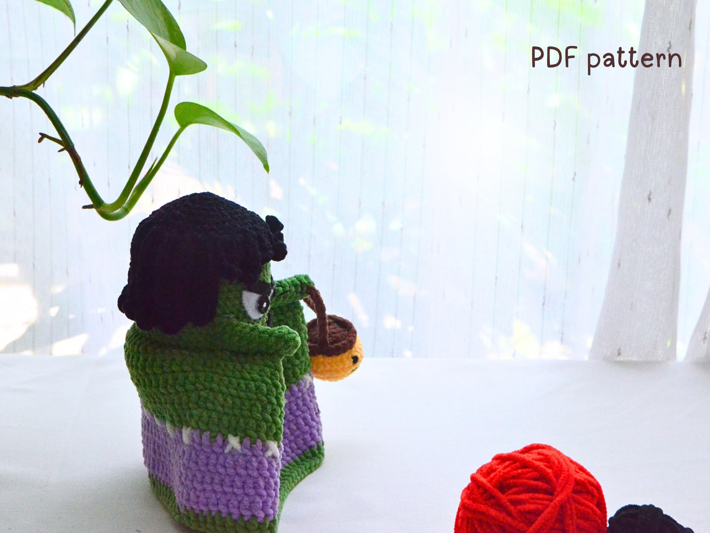 Angry Green Ghost Muscle Man Amigurumi Crochet Pattern