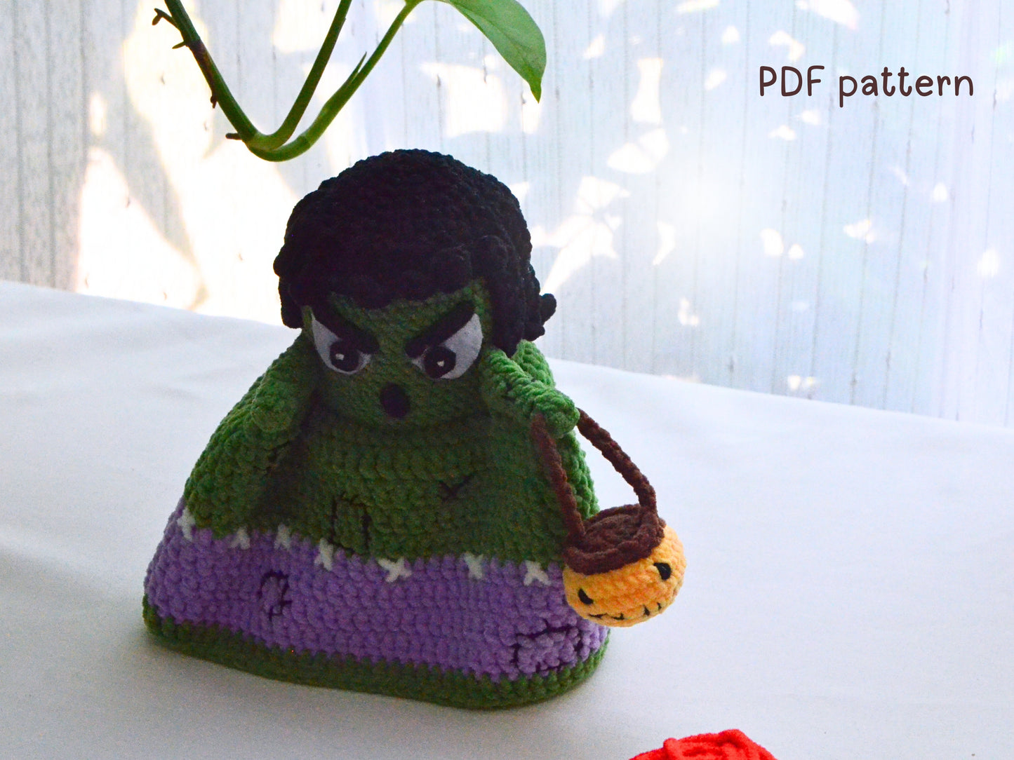 Angry Green Ghost Muscle Man Amigurumi Crochet Pattern