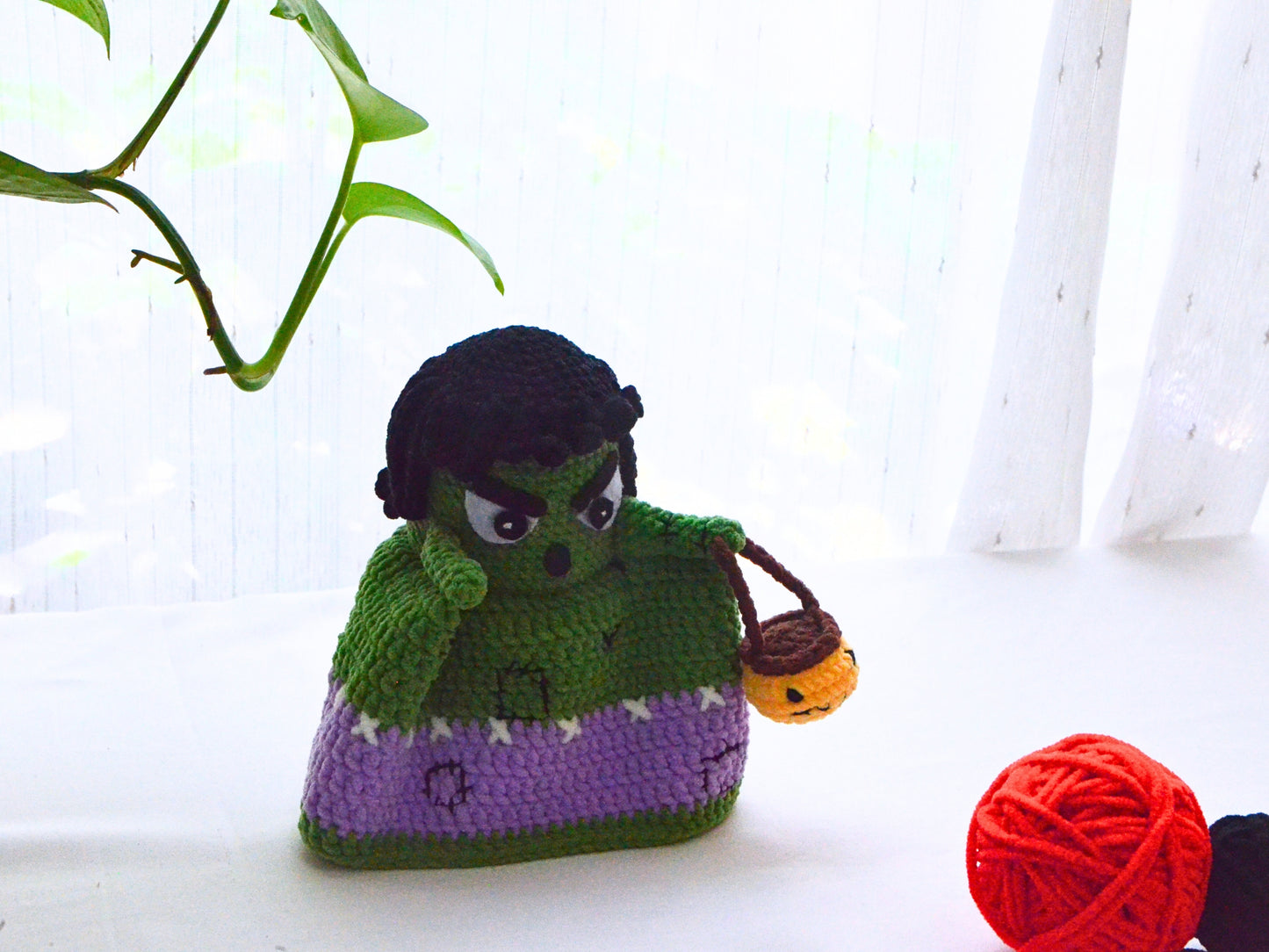 Angry Green Ghost Muscle Man Amigurumi Crochet Pattern