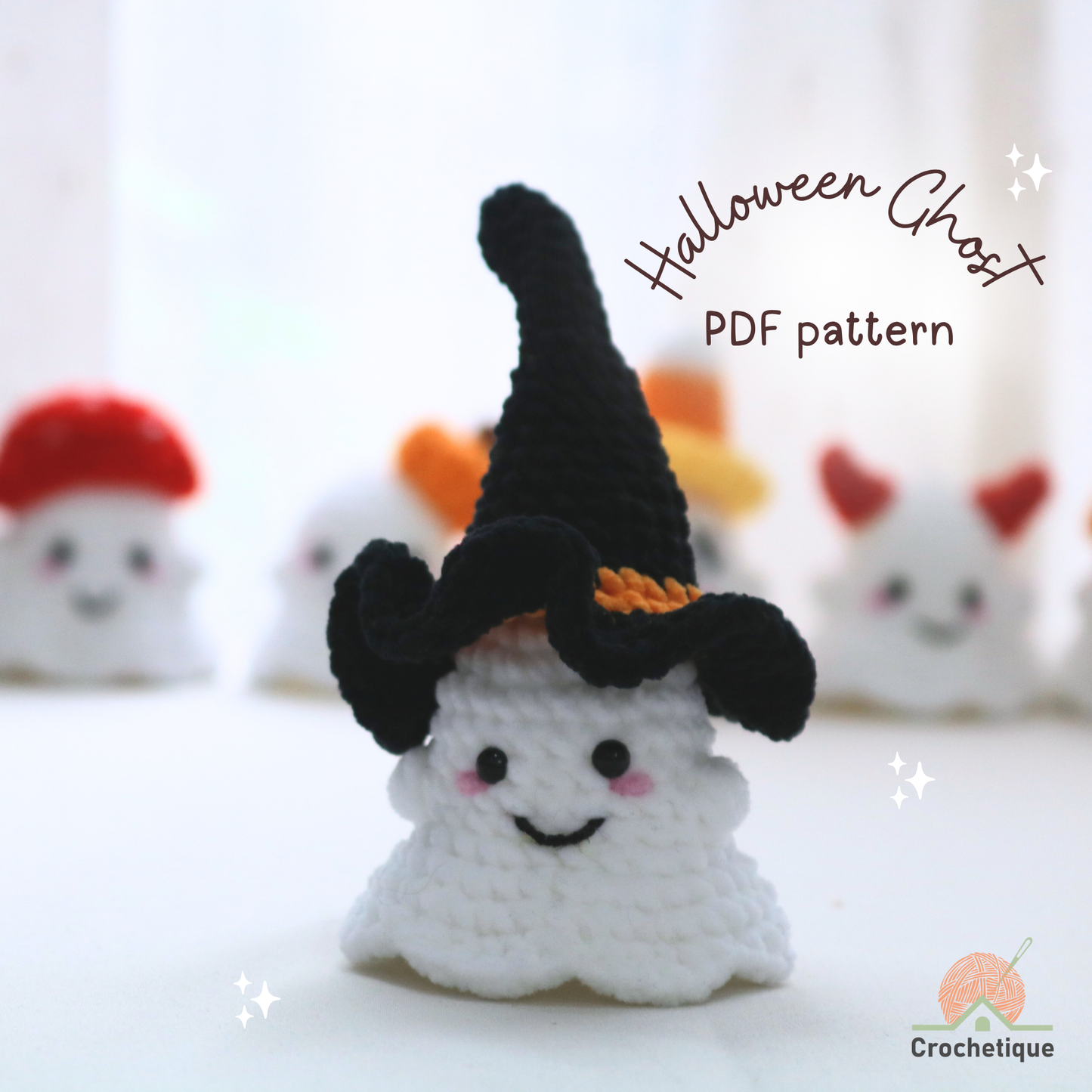 Halloween Ghost Crochet Pattern 9 in 1 PDF