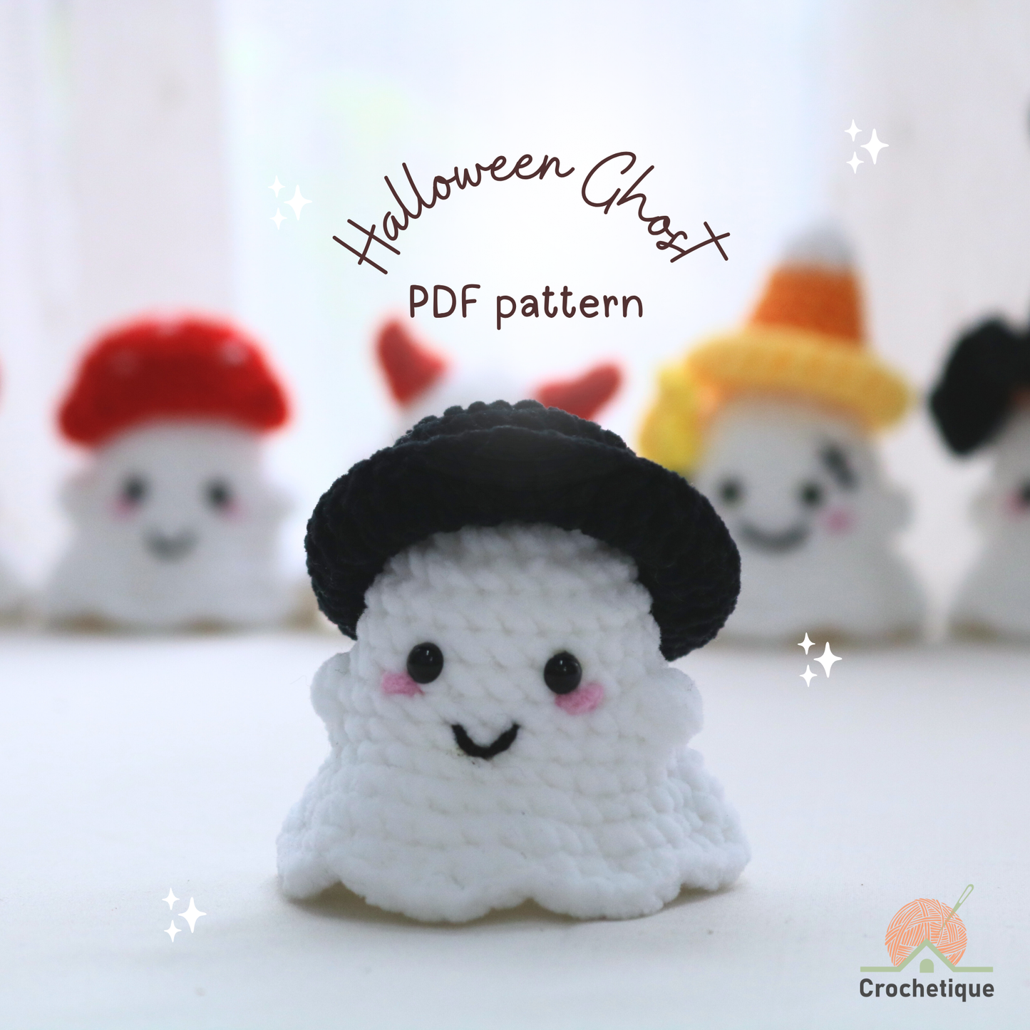 Halloween Ghost Crochet Pattern 9 in 1 PDF