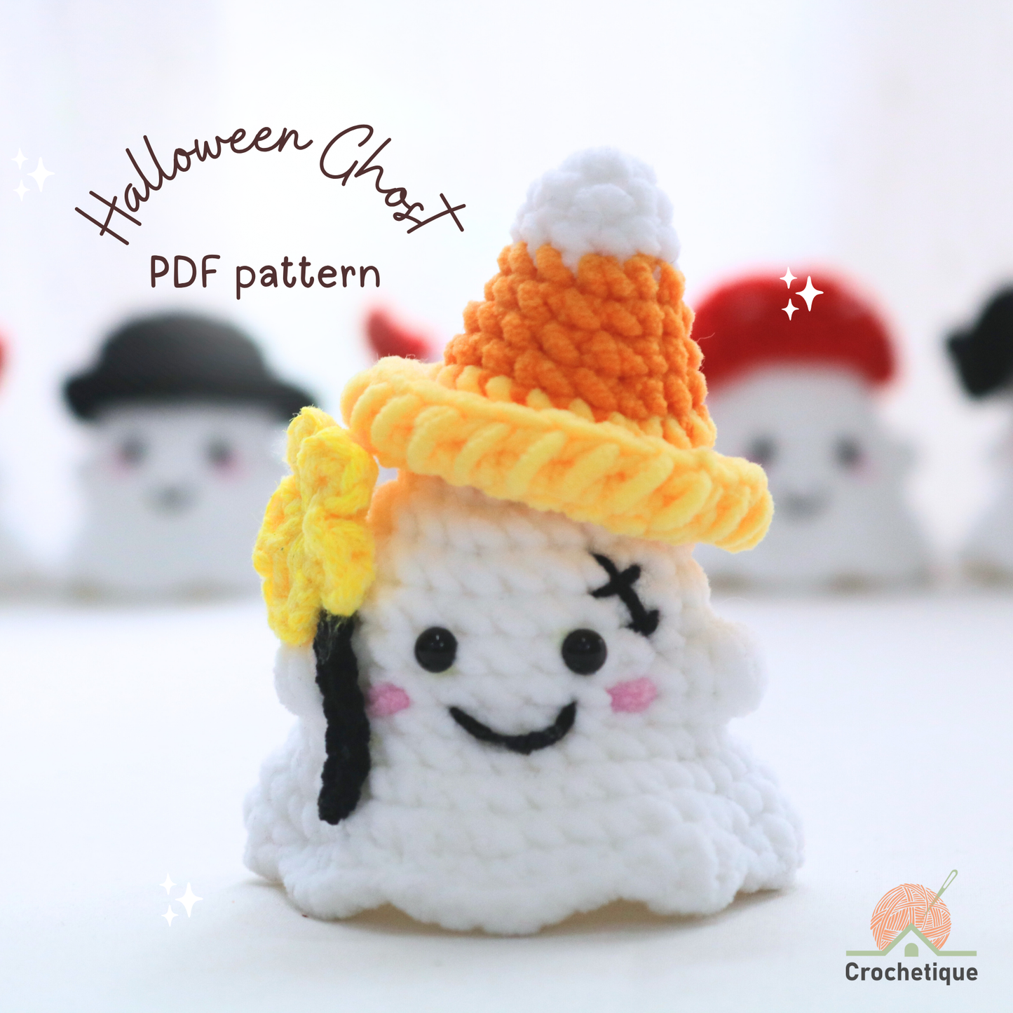 Halloween Ghost Crochet Pattern 9 in 1 PDF