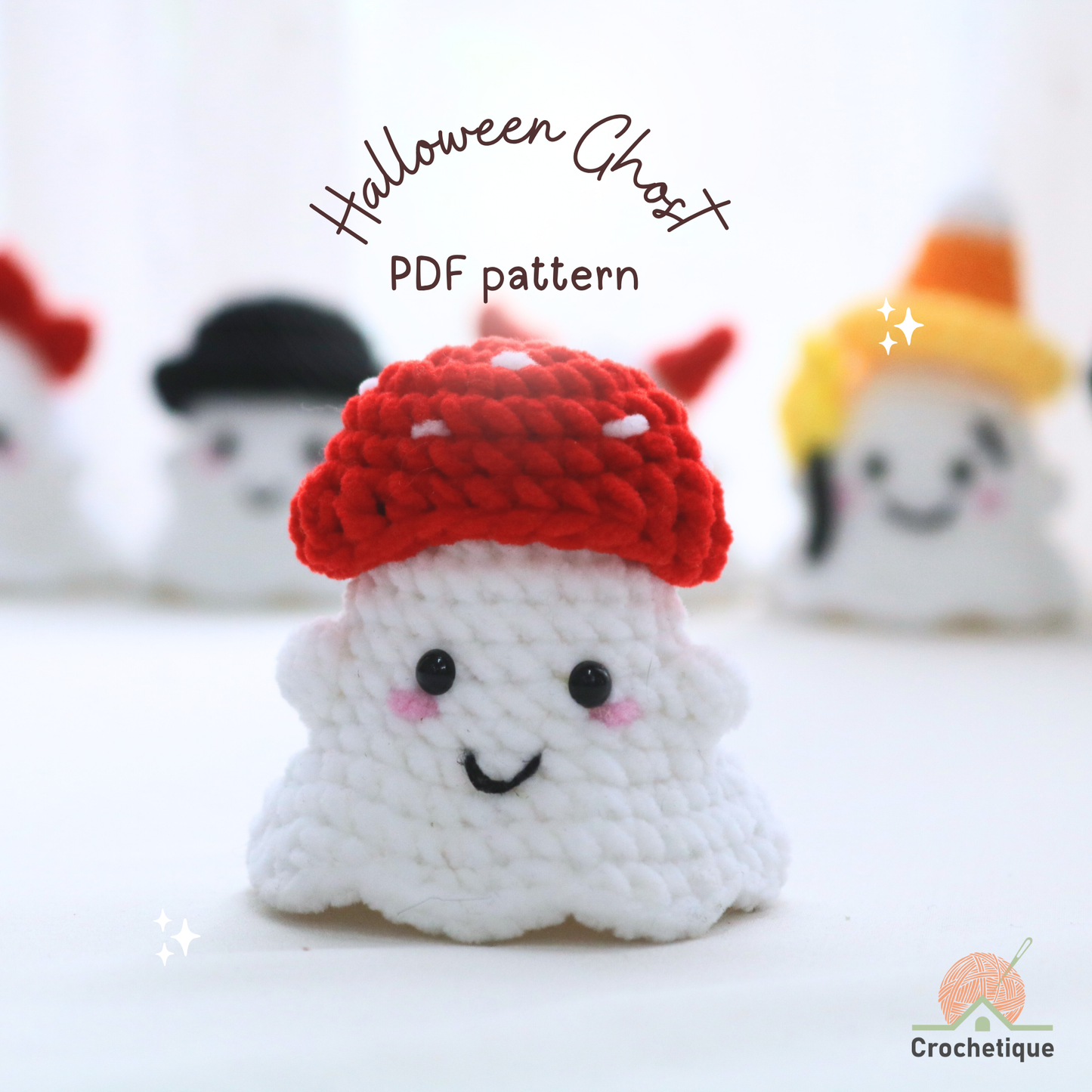 Halloween Ghost Crochet Pattern 9 in 1 PDF