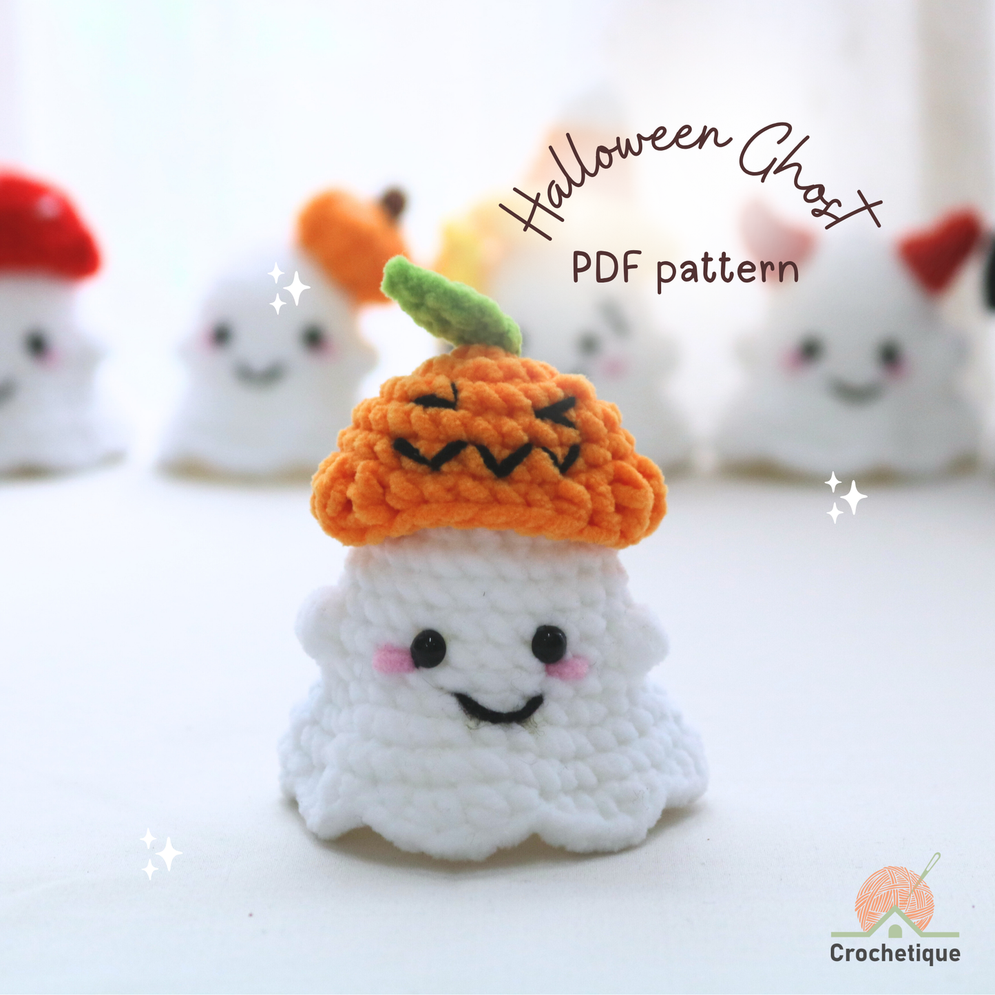 Halloween Ghost Crochet Pattern 9 in 1 PDF